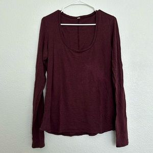 Burgundy Lululemon Long Sleeve Medium/Large